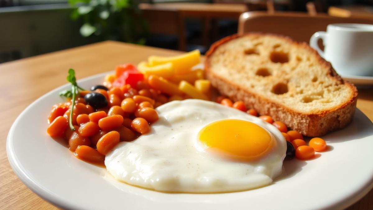 Desi breakfast in St Albans: paratha, omelette and chana